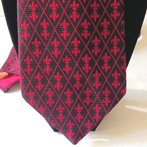 VINTAGE Wemlon By Wembley Red/Black Necktie
